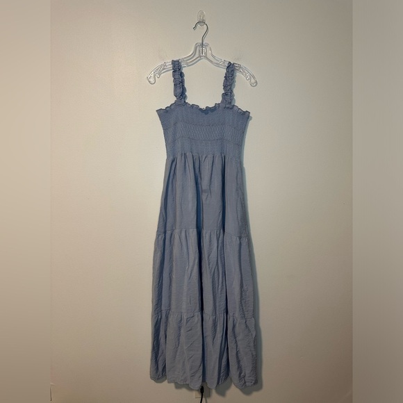 GESTUZ Lazziagz Long Smocked Tiered Fairy Feminine Ruffle Midi Dress Sz 40 - Picture 3 of 11